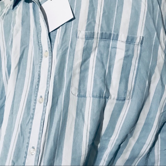 🎊HOST PICK🎊 PISTOLA’s💙Ava Striped Button Down Hi-Low👚XXLG - Picture 12 of 16